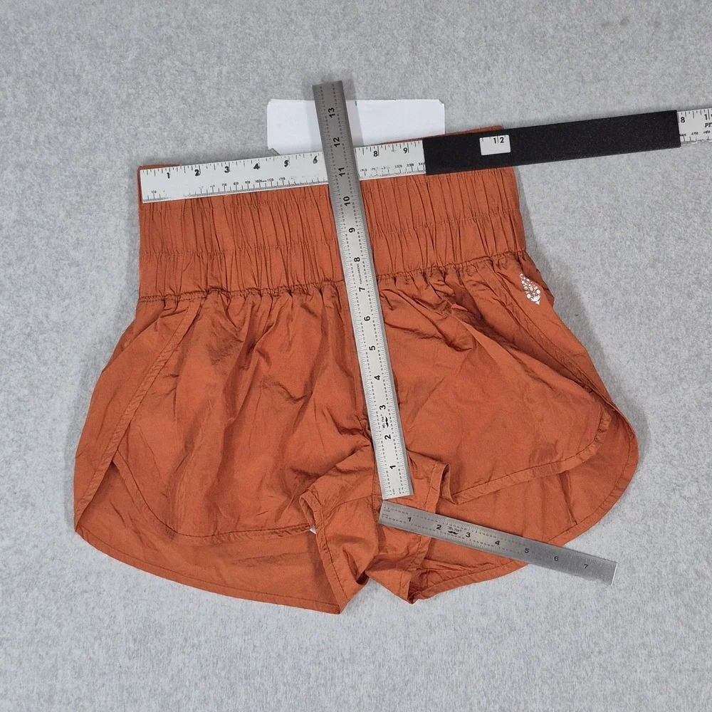 Free People Movement Women Activewear Shorts S Rust The Way Home Stretch